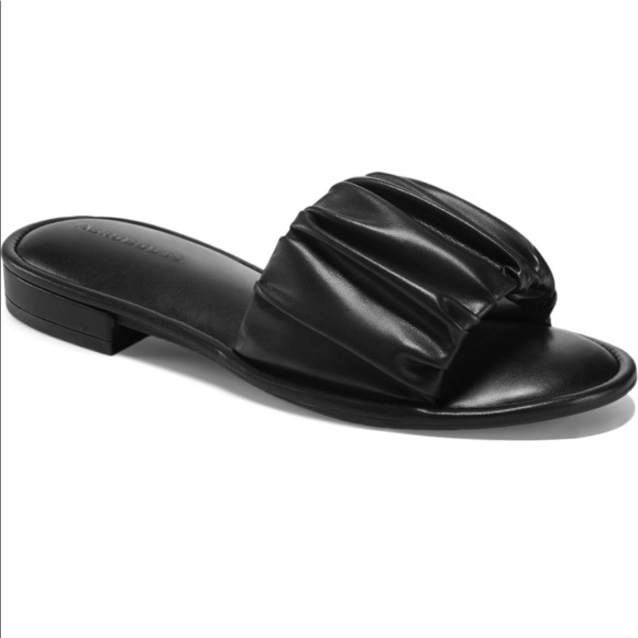 AEROSOLES Jamaica Ruched Puffy Black Slide Sandals - Women’s Size 8 - NEW IN BOX - Picture 8 of 9